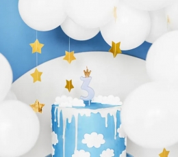 Свеча ''3'', нежно-голубого цвета | partyinbox.lv 1